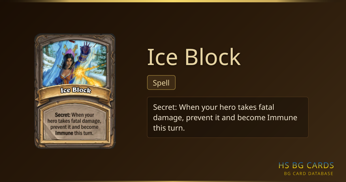 Ice Block — Spell | BG Card Database