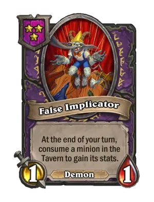 False Implicator card render