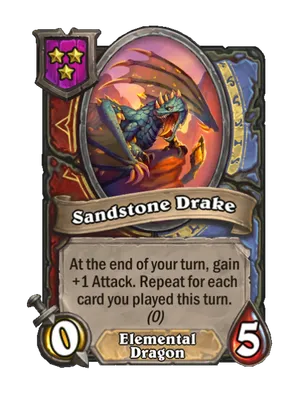 Sandstone Drake card render