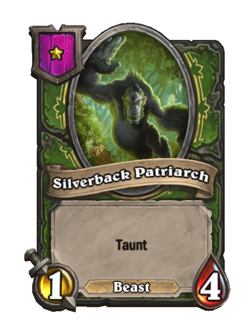 Silverback Patriarch — Tier 1 — Beast — Minion — 1/4 — Taunt — Hearthstone Battlegrounds card