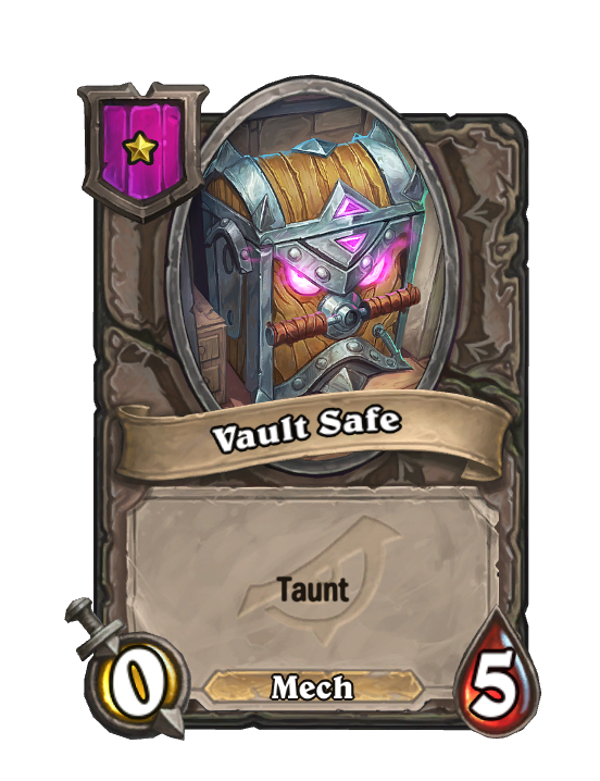 Vault Safe — Tier 1 — Mech — Minion — 0/5 — Taunt — Hearthstone Battlegrounds card