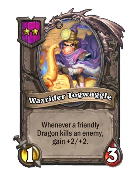 Waxrider Togwaggle — Tier 2 — Minion — 1/3 — Hearthstone Battlegrounds card