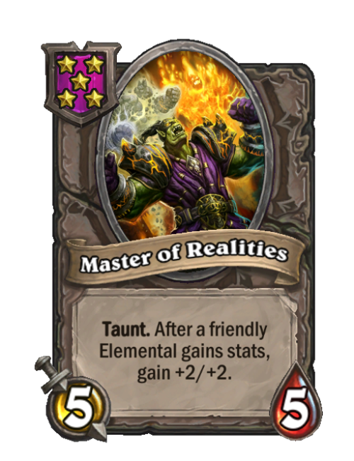 Master of Realities — Tier 5 — Minion — 5/5 — Taunt — Hearthstone Battlegrounds card