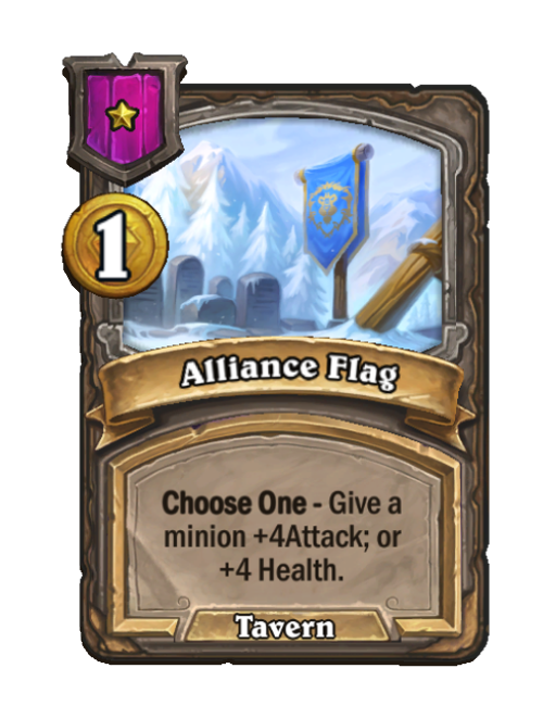 Alliance Flag — Tier 1 — Spell — Hearthstone Battlegrounds card