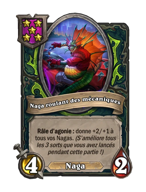 Naga roulant des mécaniques