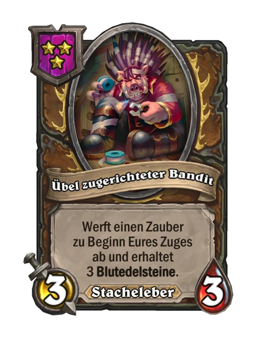 Übel zugerichteter Bandit